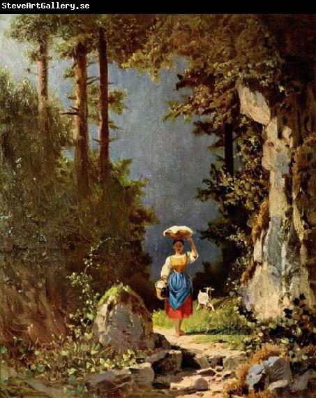 Carl Spitzweg Madchen mit Ziege